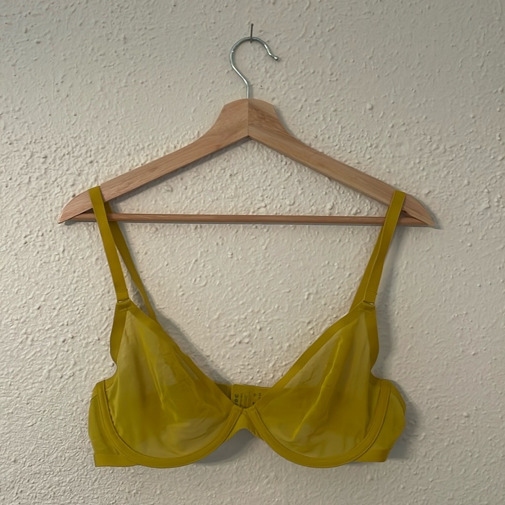Cuup The Plunge Bra - Mesh, Chartreuse